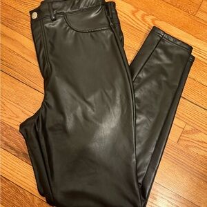INC International Concepts Black Faux Leather Pants